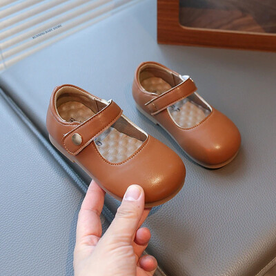 2025. gada meiteņu ādas apavi ballītēm kāzu bērniem Sekli princešu apavi, mīksta zole, mazi bērni Mary Janes princeses apavi I01148