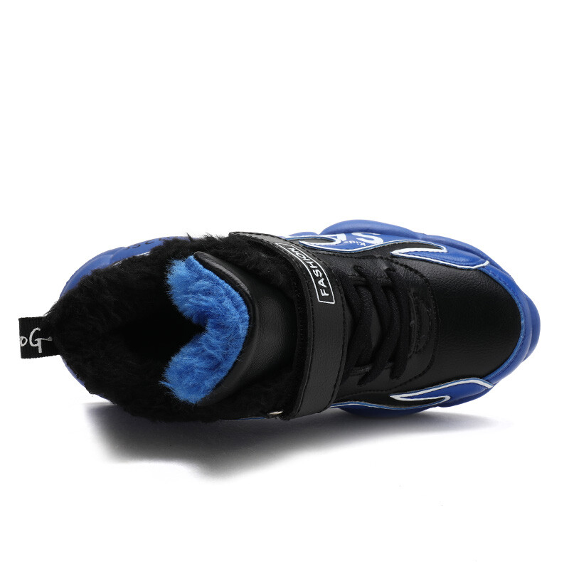 Bērnu ikdienas apavi Silti ziemas kažokādas kedas Ērti neslīdoši āra silti sniegi pastaigu apavi Zēniem meitenēm sporta apavi