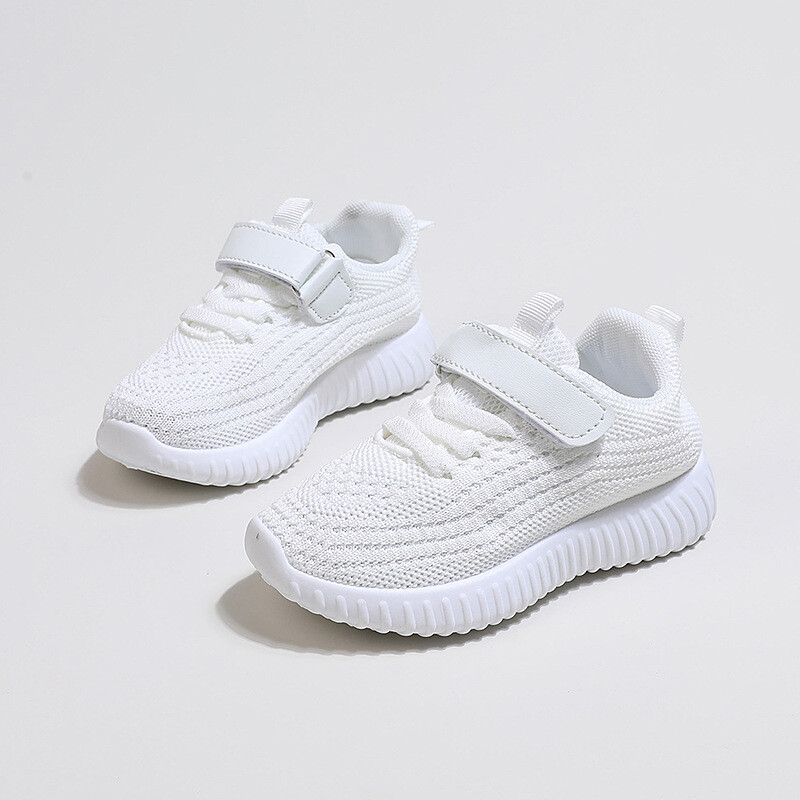 Παιδικά αναπνεύσιμα απλά αθλητικά παπούτσια για αγόρια μονόχρωμα μαύρα μπεζ σχολικά παπούτσια για κορίτσια Παιδικά παπούτσια με γάντζο και θηλιά Χαριτωμένα ευέλικτα