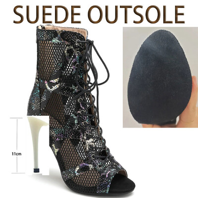 Sieviešu leoparda augstpapēžu zābaciņi Latīņamerikas zābaki dejošanai brīvā dabā Seksīgi stilettos lielizmēra zābaciņi