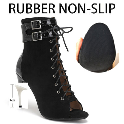 2023. gada jauni, seksīgi sieviešu papēžu kurpes, komfortabli zābaki, zābaki džeza deju sieviešu apaviem, slidena zole, pielāgojama ielas liela izmēra