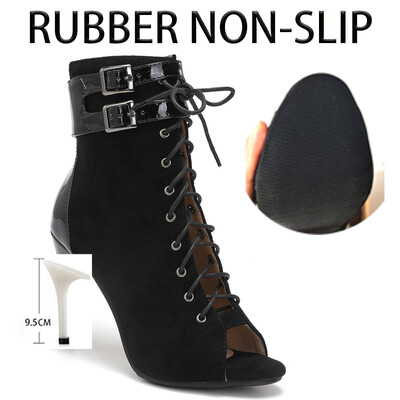 2023. gada jauni, seksīgi sieviešu papēžu kurpes, komfortabli zābaki, zābaki džeza deju sieviešu apaviem, slidena zole, pielāgojama ielas liela izmēra