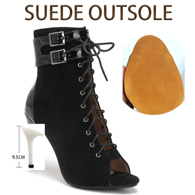 2023. gada jauni, seksīgi sieviešu papēžu kurpes, komfortabli zābaki, zābaki džeza deju sieviešu apaviem, slidena zole, pielāgojama ielas liela izmēra