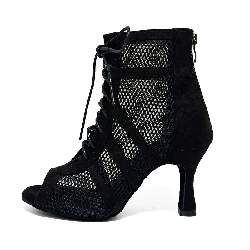 Προσαρμοσμένο λογότυπο Παραγγελία Ομάδας Μαύρα Κόκκινα Μποτάκια χορού Latin Μποτάκια Salsa Ballroom Γυναικεία παπούτσια χορού 33-44 μεγέθη 6cm έως 10cm Τακούνια