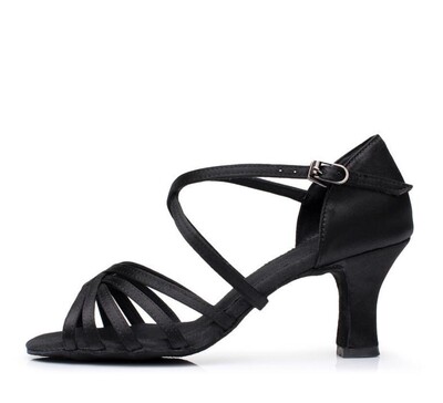 Fekete latin tánccipők nőknek női lányok bálterem Jazz salsa tánccipők tornacipők beltéri puha talpú gyakorlócipők 5/7 cm