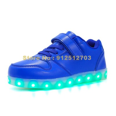 Izmērs 25-37 bērniem Led Light Up Luminous kedas zēniem meitenēm, āķa cilpu, mirdzošu bērnu ikdienas apavi