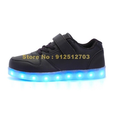 Izmērs 25-37 bērniem Led Light Up Luminous kedas zēniem meitenēm, āķa cilpu, mirdzošu bērnu ikdienas apavi