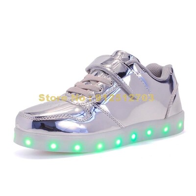 Izmērs 25-37 bērniem Led Light Up Luminous kedas zēniem meitenēm, āķa cilpu, mirdzošu bērnu ikdienas apavi