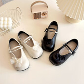 Sweet Girls Princess Δερμάτινα Παπούτσια Κομψά παπιγιόν Παιδικά παπούτσια μπαλέτου 2025 Άνοιξη Φθινόπωρο Παιδικά Φορέματα Μόδας Επίπεδα παπούτσια Απαλά