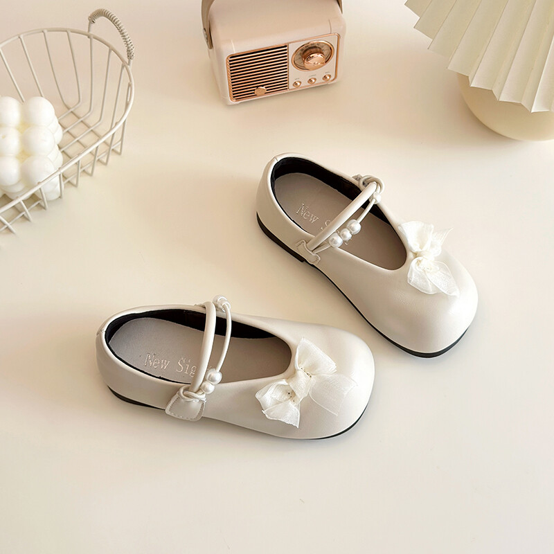 Sweet Girls Princess Δερμάτινα Παπούτσια Κομψά παπιγιόν Παιδικά παπούτσια μπαλέτου 2025 Άνοιξη Φθινόπωρο Παιδικά Φορέματα Μόδας Επίπεδα παπούτσια Απαλά
