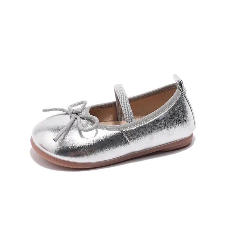 Παπούτσια για κορίτσια Παιδικά παπούτσι με ελαστική μπάντα για μωρά 2024 Φθινόπωρο παιδικό κορίτσι λουστρίνι φλατ Princess Mary Janes Παπούτσια για 23