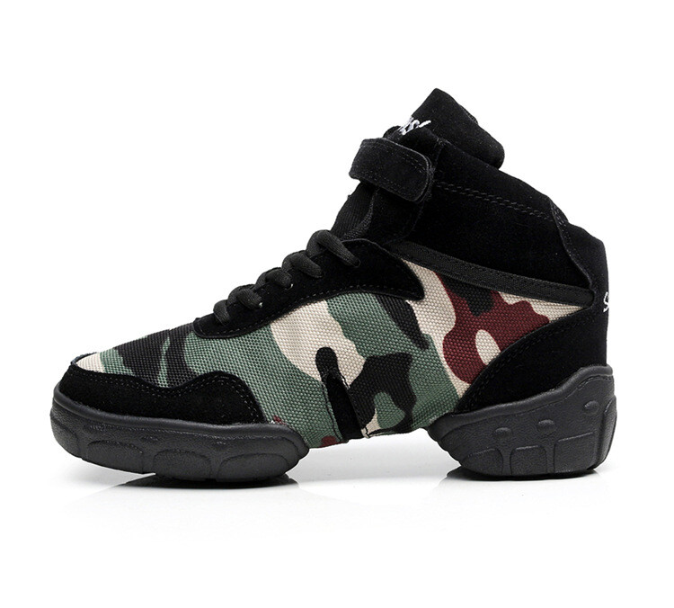 Pieaugušiem bērniem Vīriešu sieviešu audekla ādas moderno deju apavi Džeza apavi ar gumijas zoli iekštelpās un ārā, augsti zābaki