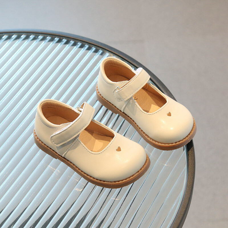 Paprasto stiliaus vaikiški Oksfordo batai mergaitėms Minkštos PU odos batai pavasario rudeniui mokyklinio amžiaus mergaičių laisvalaikio batai, našūs plokščiapadžiai