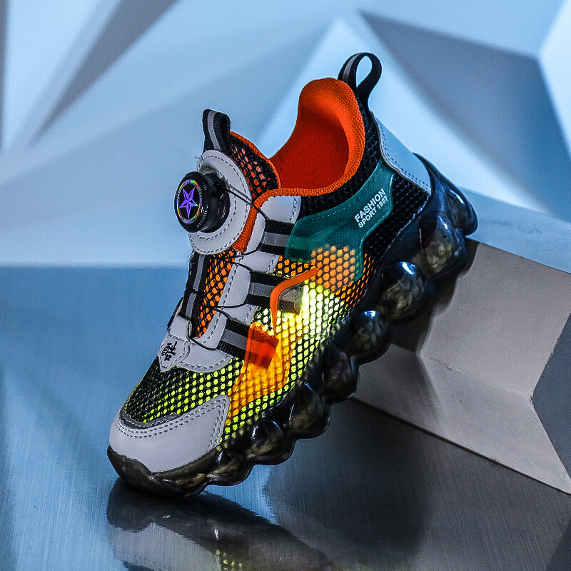 Παπούτσια γονέα-παιδιού γυναικεία νέα φθινοπωρινά παχιά σόλα running περιστροφική πόρπη παιδικά αθλητικά casual παπούτσια για κορίτσια και αγόρια