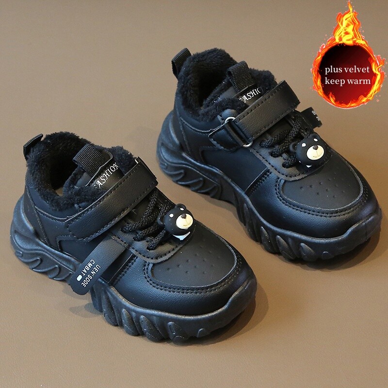Zimske dječje pamučne cipele 2024. Sportske cipele za dječake Plus baršunaste i zadebljane cipele za djevojčice Tatine cipele Udobne tople dječje ležerne tenisice