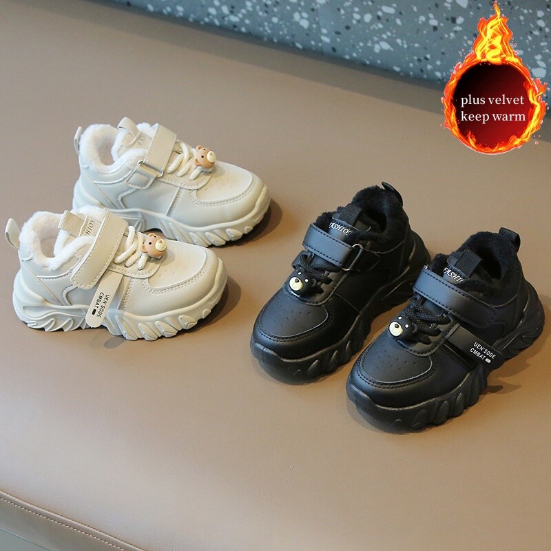 Zimske dječje pamučne cipele 2024. Sportske cipele za dječake Plus baršunaste i zadebljane cipele za djevojčice Tatine cipele Udobne tople dječje ležerne tenisice