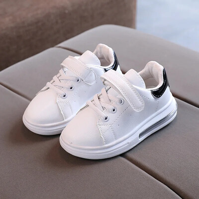 Mīkstas ādas Bērnu Platformas kedas Pavasaris Vasara Āra Mode Sports Mazas Baltas Kurpītes Meitenes Zēni Skolas Apavi H08071