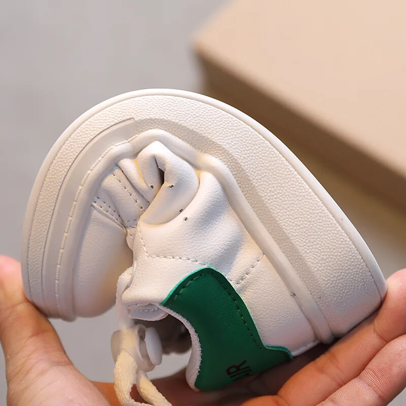 Mīkstas ādas Bērnu Platformas kedas Pavasaris Vasara Āra Mode Sports Mazas Baltas Kurpītes Meitenes Zēni Skolas Apavi H08071