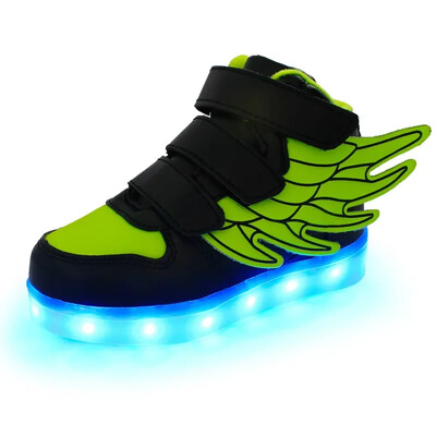 Izmērs 25-37 Kid Luminous kedas zēniem Meiteņu Led kedas ar gaišu zoli apgaismotas kurpes Bērnu mirdzošas kedas