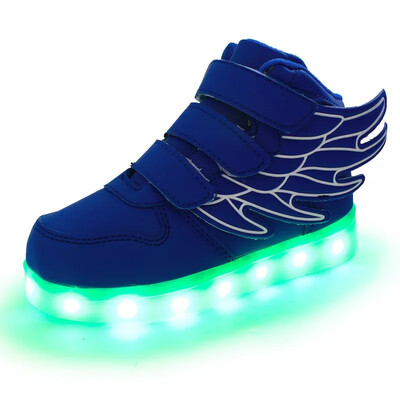 Izmērs 25-37 Kid Luminous kedas zēniem Meiteņu Led kedas ar gaišu zoli apgaismotas kurpes Bērnu mirdzošas kedas