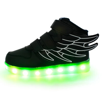 Izmērs 25-37 Kid Luminous kedas zēniem Meiteņu Led kedas ar gaišu zoli apgaismotas kurpes Bērnu mirdzošas kedas