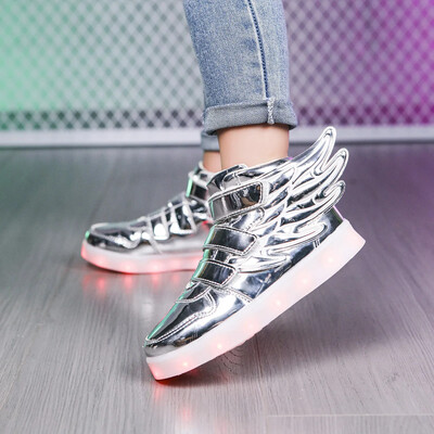 Izmērs 25-37 Kid Luminous kedas zēniem Meiteņu Led kedas ar gaišu zoli apgaismotas kurpes Bērnu mirdzošas kedas