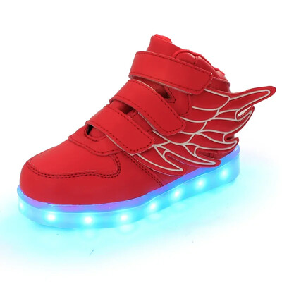 Izmērs 25-37 Kid Luminous kedas zēniem Meiteņu Led kedas ar gaišu zoli apgaismotas kurpes Bērnu mirdzošas kedas