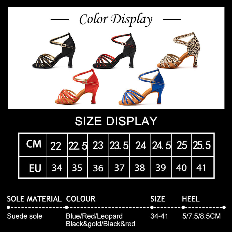 SWDZM új latin tánccipők lányoknak társastermi tango puha alsó tánccipők női partikhoz Salsa szandálok 5/7/8,5 cm-es sarok