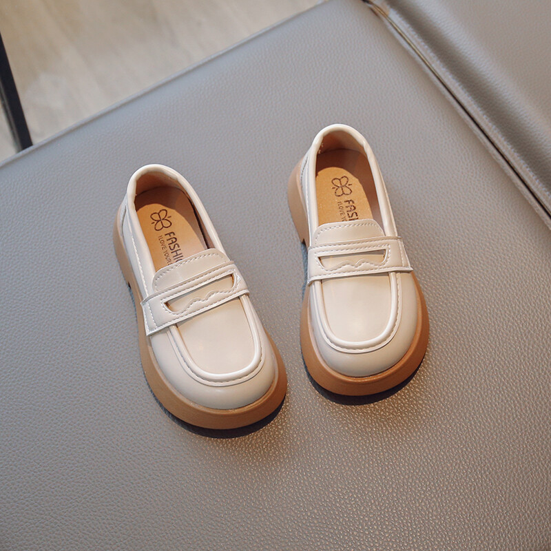 Meiteņu ādas apavi ballītēm kāzām, vienkārši, vienkrāsaini, melni, bērnu apavi, Apvienotās Karalistes formas skolas apavi, 2023. gada četru sezonu