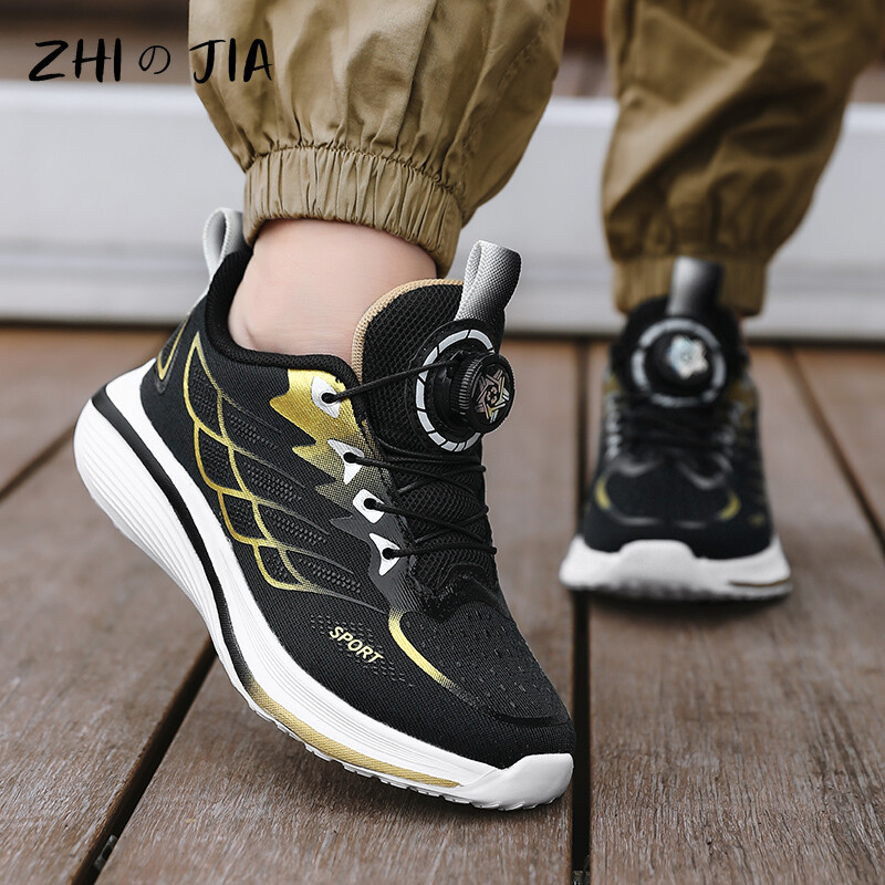 Tīkla elpojoša, grozāma sprādze bērnu kedas jauniešiem āra skriešanas apavi zēniem Modes ikdienas pieskaņoti apavi 31-40