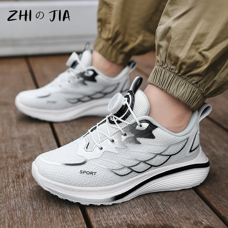 Tīkla elpojoša, grozāma sprādze bērnu kedas jauniešiem āra skriešanas apavi zēniem Modes ikdienas pieskaņoti apavi 31-40