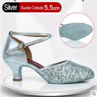 Sieviešu profesionāla mīksta gumijas zole āra iekštelpām ar slēgtu purngalu, moderna/ samba/ tango/ balles zāle/ salsa/ latīņu deju apavi