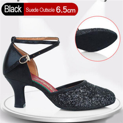 Sieviešu profesionāla mīksta gumijas zole āra iekštelpām ar slēgtu purngalu, moderna/ samba/ tango/ balles zāle/ salsa/ latīņu deju apavi
