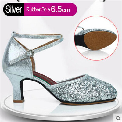 Sieviešu profesionāla mīksta gumijas zole āra iekštelpām ar slēgtu purngalu, moderna/ samba/ tango/ balles zāle/ salsa/ latīņu deju apavi