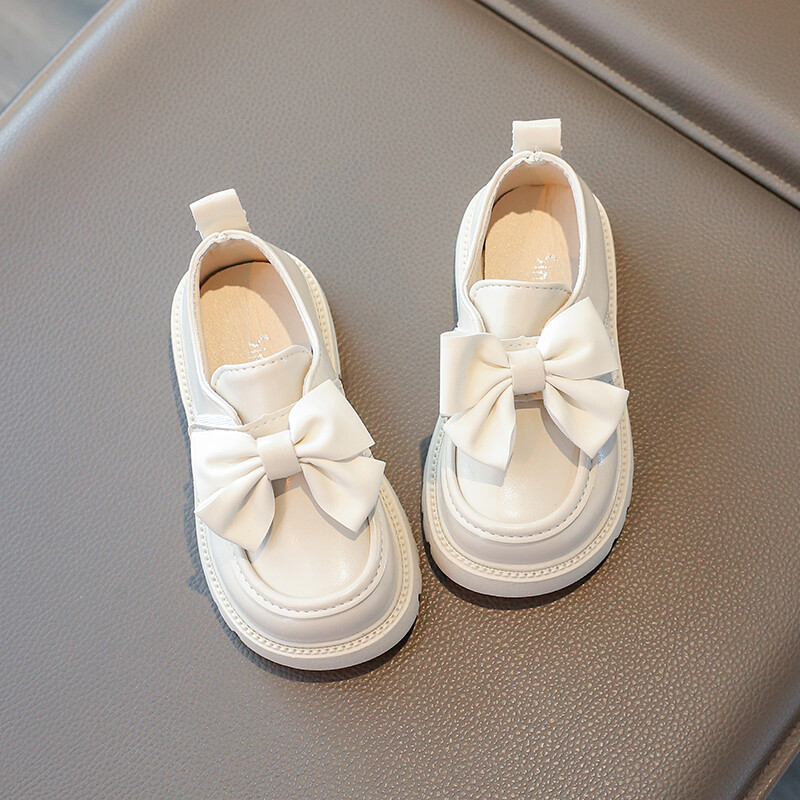 Παιδικά Δερμάτινα Παπούτσια Χονδρά μονόχρωμα Κομψά παιδικά παπούτσια Spring Bowknot Morden Daily School Comfy Girl`s Mary Janes 26-36
