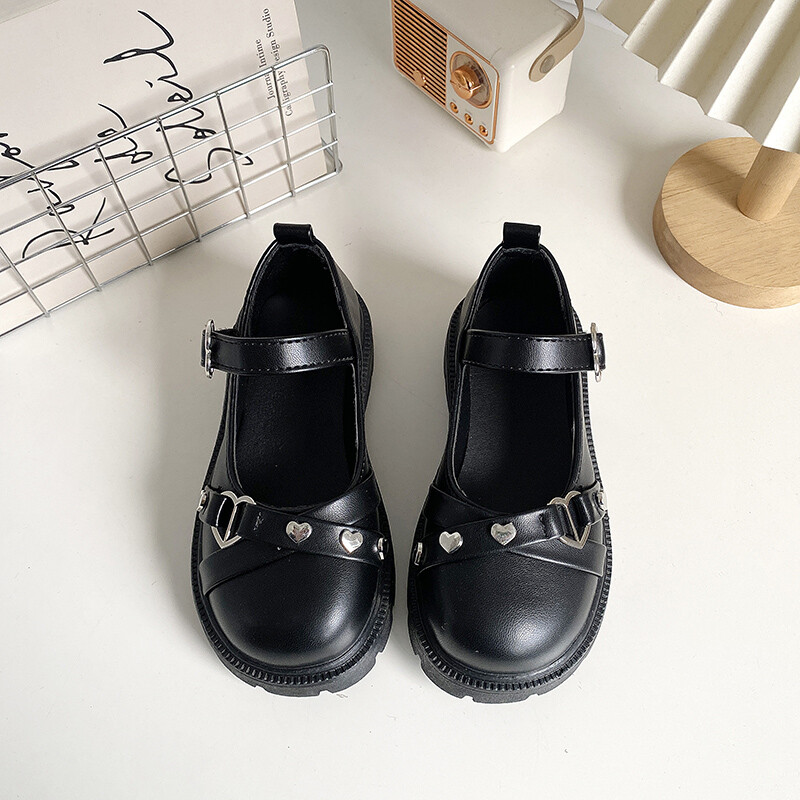 Proljetne djevojačke Mary Janes platforma Lolita plitke dječje kožne cipele crne bijege elegantne neklizajuće mat dječje ravne cipele 27-36