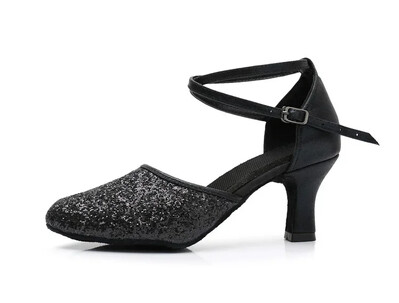 Latīņamerikas deju apavi ar fliteriem sievietēm pieaugušajiem ar vidējiem papēžiem augstpapēžu kurpes vasaras iesācējiem bērniem ar mīkstu zoli smailiem purngaliem