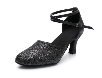 Latīņamerikas deju apavi ar fliteriem sievietēm pieaugušajiem ar vidējiem papēžiem augstpapēžu kurpes vasaras iesācējiem bērniem ar mīkstu zoli smailiem purngaliem