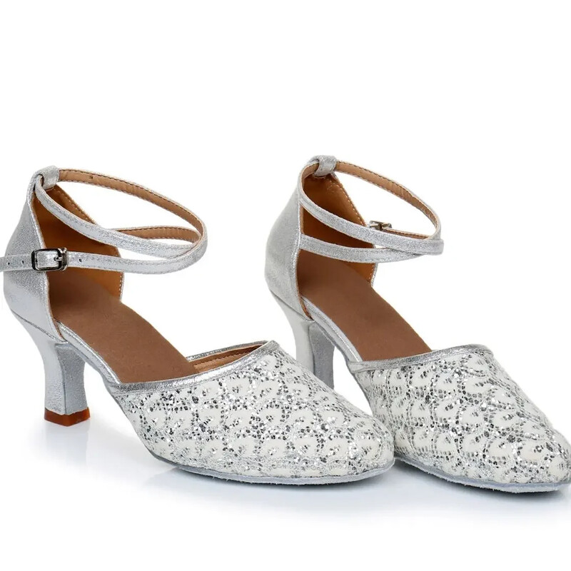 Latīņamerikas deju apavi ar fliteriem sievietēm pieaugušajiem ar vidējiem papēžiem augstpapēžu kurpes vasaras iesācējiem bērniem ar mīkstu zoli smailiem purngaliem