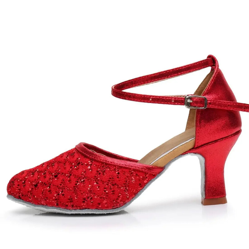 Latīņamerikas deju apavi ar fliteriem sievietēm pieaugušajiem ar vidējiem papēžiem augstpapēžu kurpes vasaras iesācējiem bērniem ar mīkstu zoli smailiem purngaliem