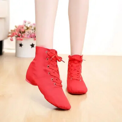 Γυναικεία σόλα με σπαστό τακούνι σε καμβά ψηλό τοπ Μαύρο Λευκό Κόκκινο Μπλε αθλητικό παπούτσι ανδρικό Γυναικείο αγόρι για κορίτσια Καμβάς τζαζ χορευτικά παπούτσια