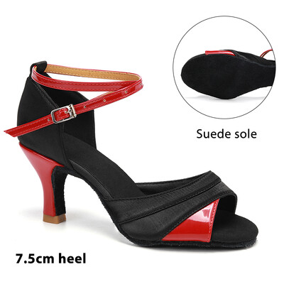Γυναικεία παπούτσια χορού για χορευτικές γυναίκες/κορίτσια/γυναικεία αίθουσα χορού Latin Modern Tango&Salsa 5/7,5CM Παπούτσια προπόνησης με τακούνι