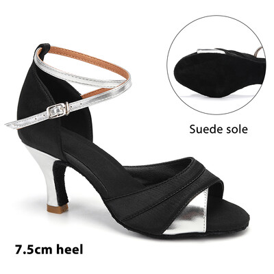 Γυναικεία παπούτσια χορού για χορευτικές γυναίκες/κορίτσια/γυναικεία αίθουσα χορού Latin Modern Tango&Salsa 5/7,5CM Παπούτσια προπόνησης με τακούνι