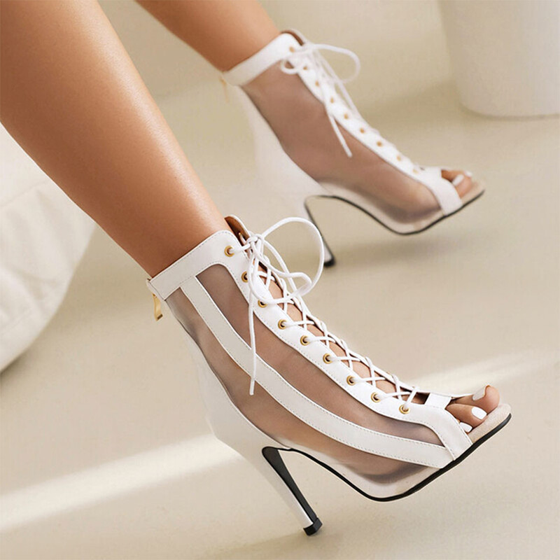 Παπούτσια χορού με γόβες Ασημένια δερμάτινα Γυναικείες μπότες λάτιν χορού Μαύρα Bachata Salsa Ψηλοτάκουνα Αίθουσα χορού Social Dance Παπούτσια CD-012