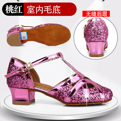 Νέα άφιξη Παιδικά κορίτσια Παιδικά γκλίτερ παγιέτες χορού Tango Latin Salsa Παπούτσια χορού με κλειστό τακούνι Princess girls sandals