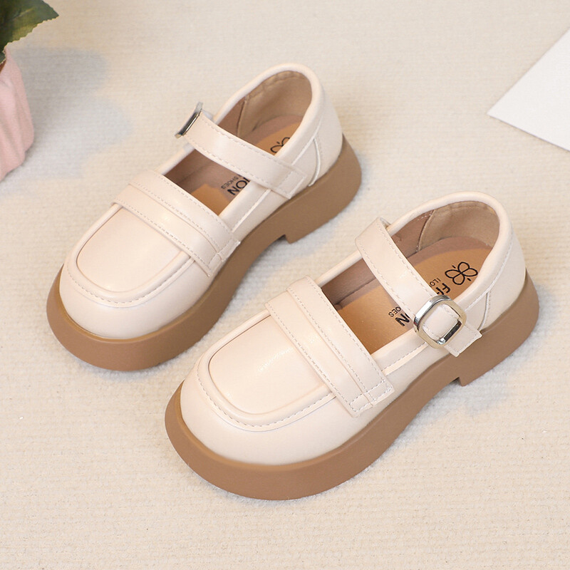 Δερμάτινα παπούτσια για κορίτσια για πάρτι γάμου Απλή μασίφ μαύρα παιδικά UK Uniform σχολικά παπούτσια Παιδικά παπούτσια Performance Άνοιξη φθινόπωρο