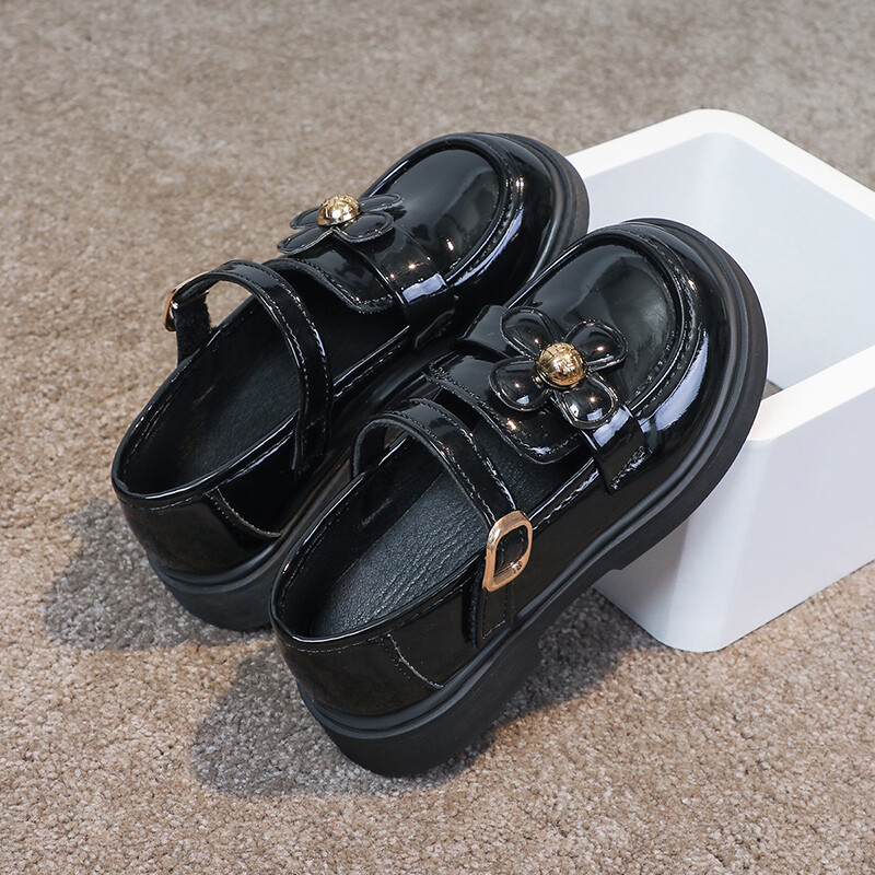 Kožne cipele za djevojčice za zabavu, vjenčanje, dječje cipele za nastup, modne dječje cipele za princeze s cvijećem, protiv klizanja, veličina 26-36