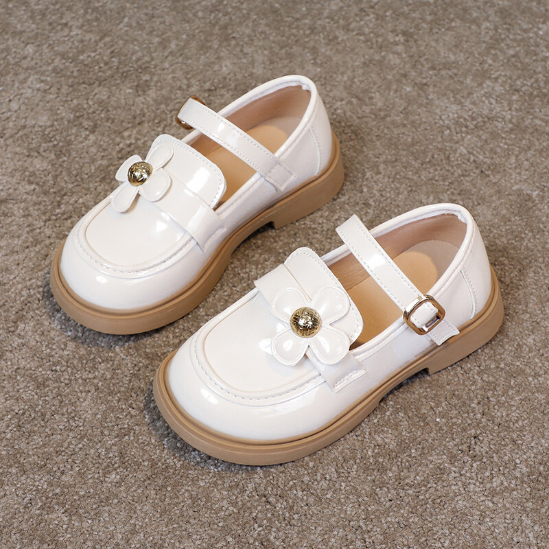Kožne cipele za djevojčice za zabavu, vjenčanje, dječje cipele za nastup, modne dječje cipele za princeze s cvijećem, protiv klizanja, veličina 26-36