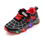 Hot Spiderman Kids Boys Sporta kedas Bērniem Kvēlojoši bērnu apavi Chaussure Zīdaiņu meiteņu apavi ar LED gaismu Izmērs 21-30