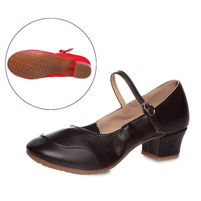 Plesne cipele za žene Djevojke Dame Latin Ballroom Moderne salsa plesne cipele Zatvoreni prsti Četvrtasti ples Mekani gumeni potplat